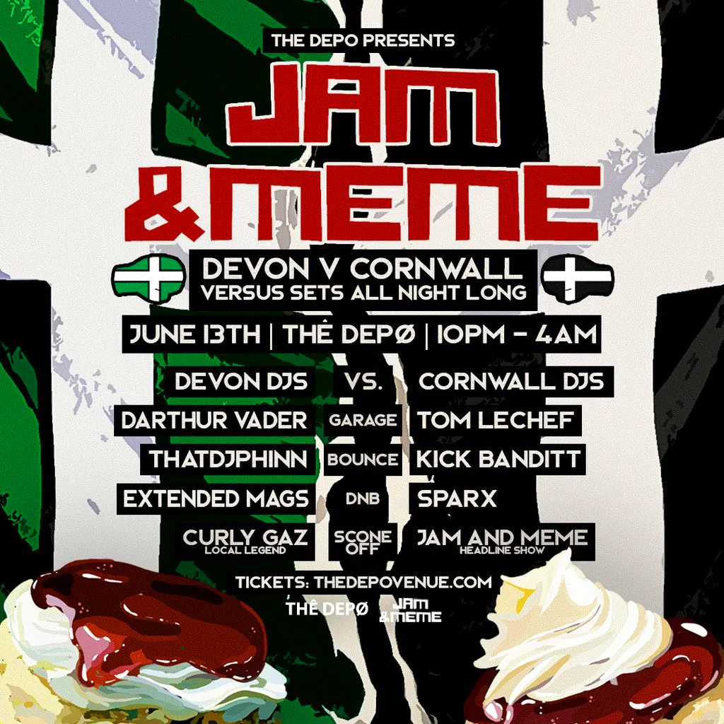 Jam & Meme: Devon v Cornwall at THE DEPO