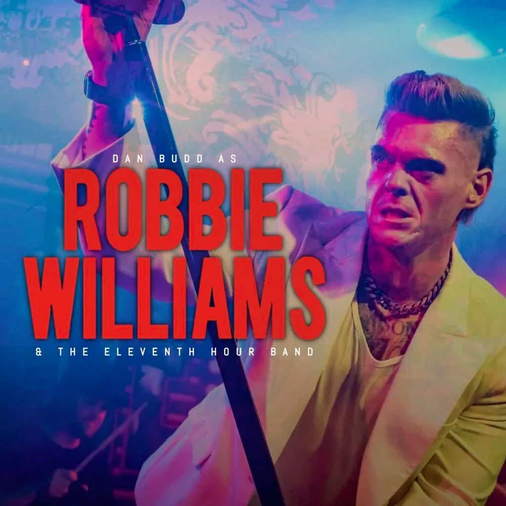 Dan Bud as Robbie Williams at Tonbridge Castle