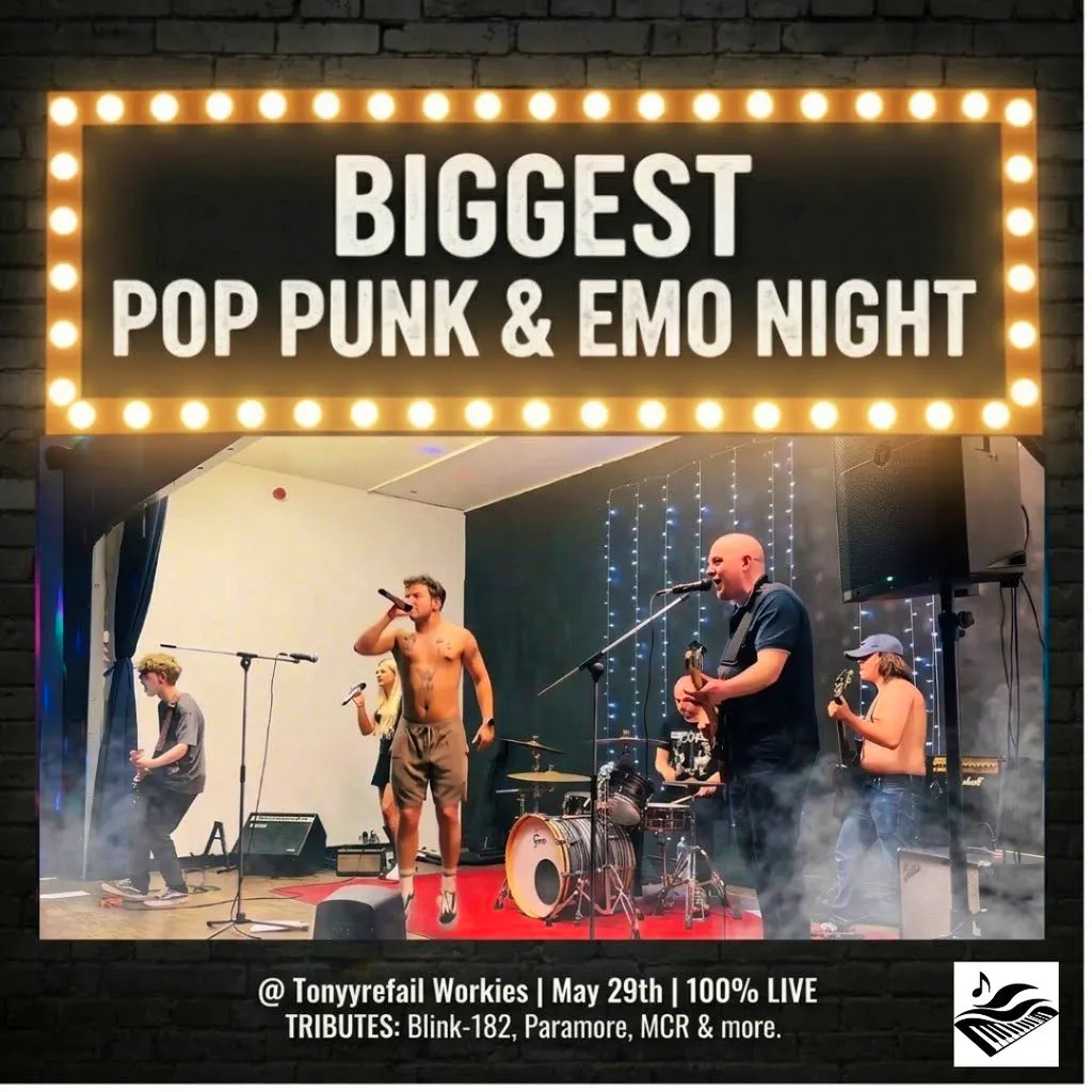 Biggest Pop Punk & Emo Night | Tonyrefail Workies at Tonyrefail Workmens Club