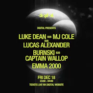 DIGITAL presents: Luke Dean b2b MJ Cole b2b Lucas Alexander at Digital Newcastle