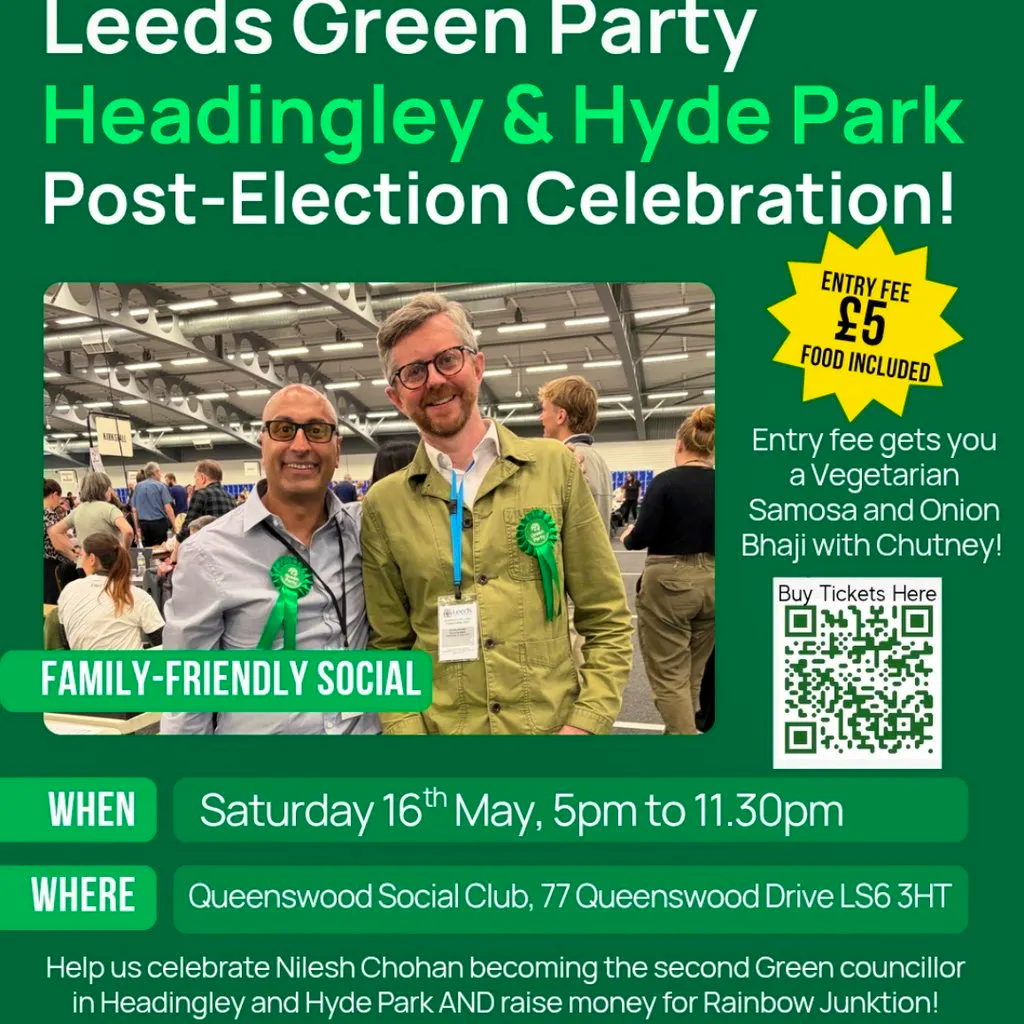 Leeds Green Party Headingley & Hyde Park Charity Event at Queenswood Social Club