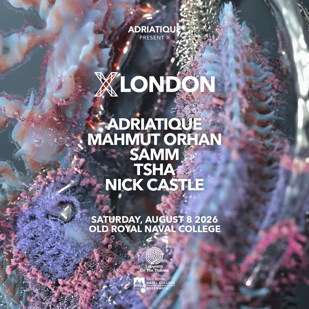 Adriatique present X on the Thames at Old Royal Naval College Greenwich