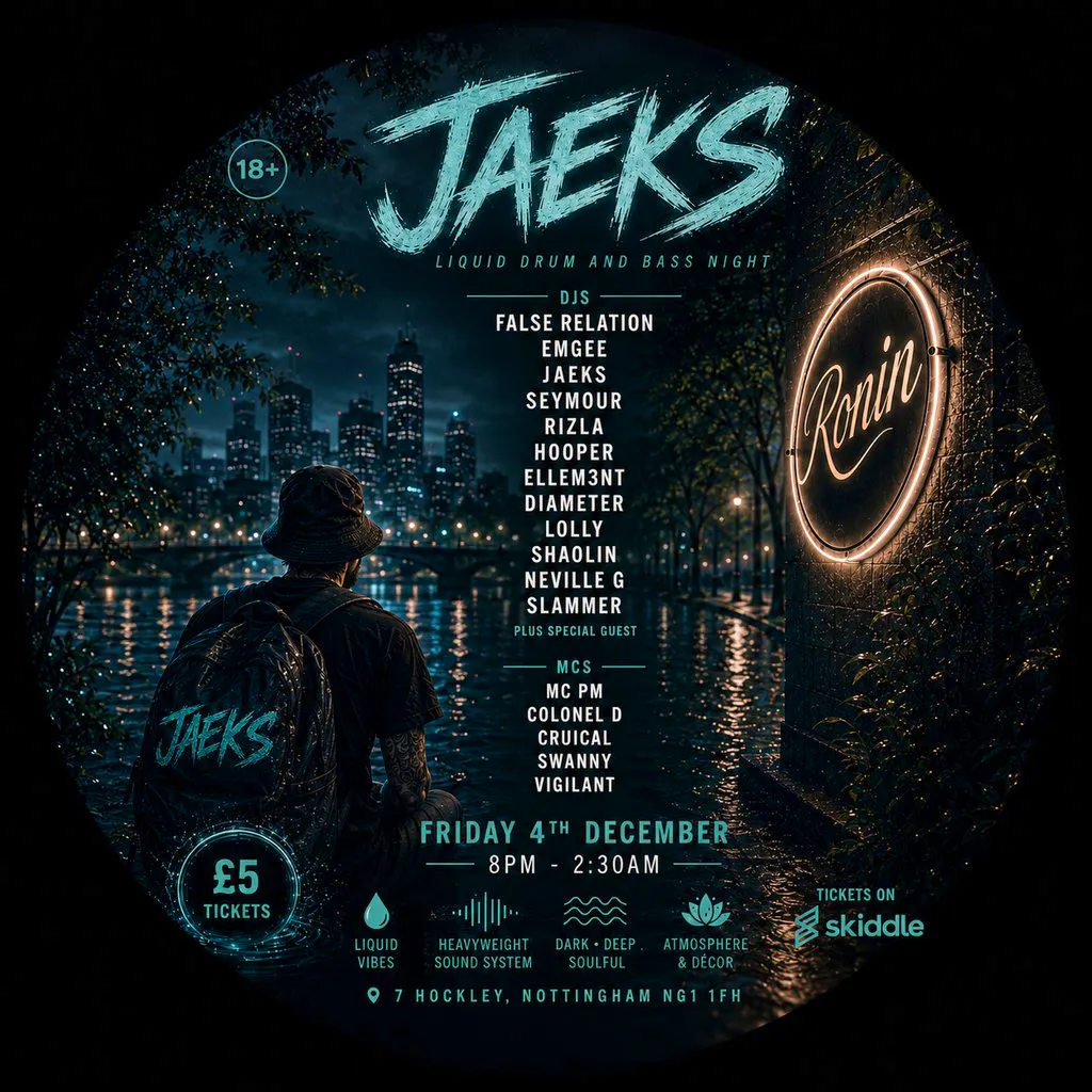 JAEKS Liquid Drum & Bass Night at Ronin Bar