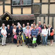 Saturday afternoon with Stratford Town Walk at Swan Fountain, Waterside, Stratford Upon Avon