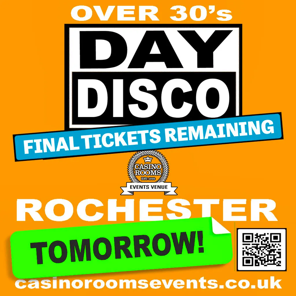 Day Disco (Over 30's) - Saturday 25th July 2026 at Casino Rooms