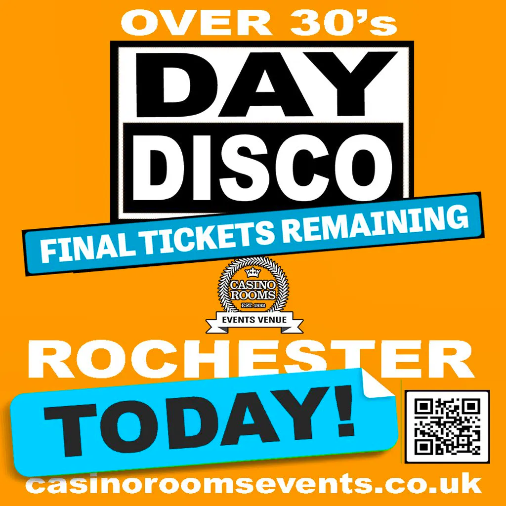 Day Disco (Over 30's) - Saturday 25th July 2026 at Casino Rooms