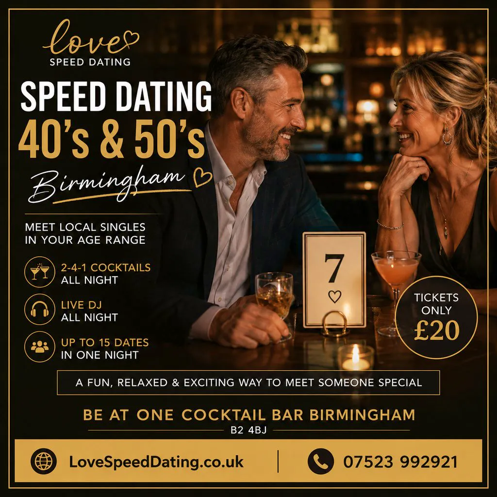 Speed Dating Ages Over 40's Birmingham Be At One Cocktail Bar at Be At One Birmingham