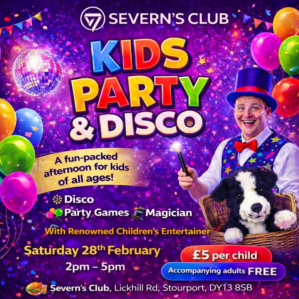 Kid's Party & Disco at Severn's Club