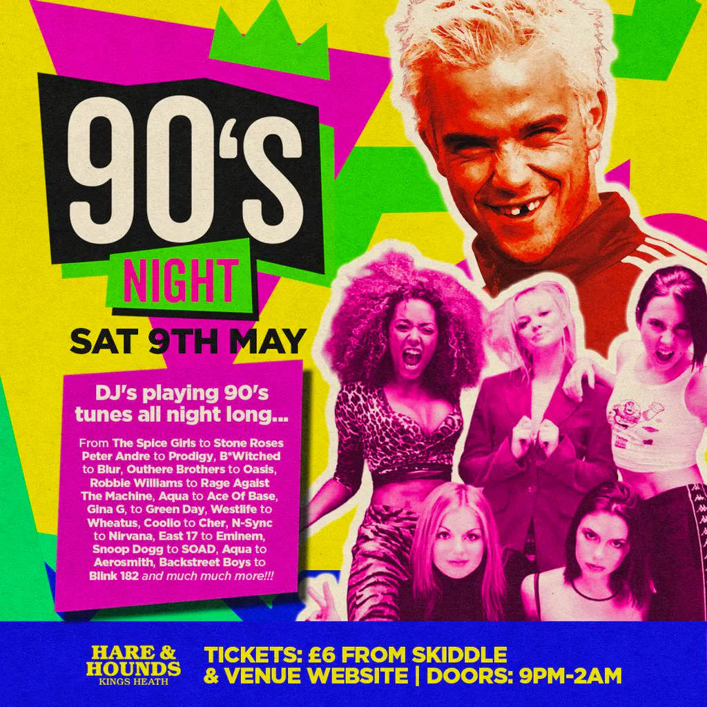 90's Night! at Hare And Hounds Kings Heath