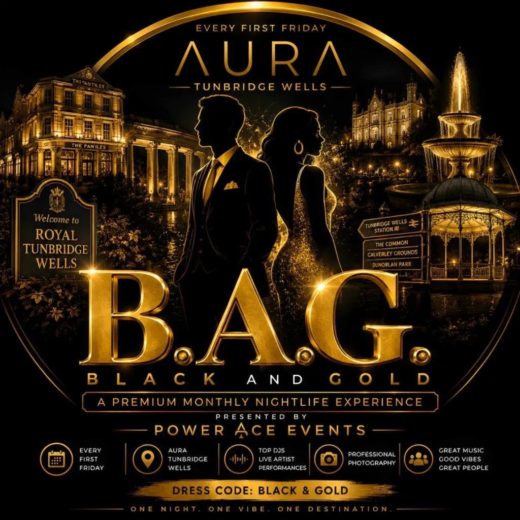 B.A.G. - Black And Gold at Club Aura Tunbridge Wells