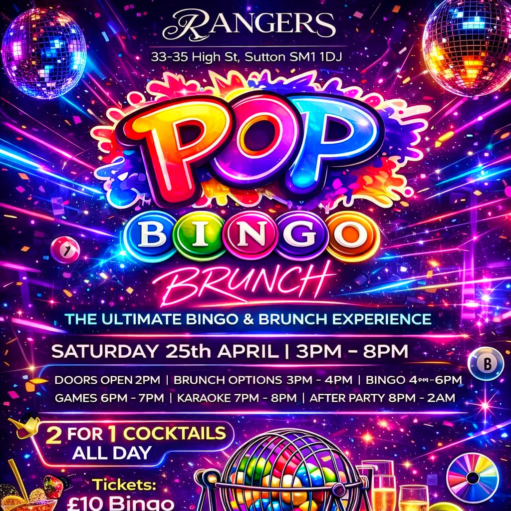 Pop Bingo | Sutton at Rangers Bar