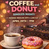 Coffee and Donut Singles Night at Doogles Donuts