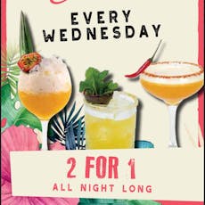 Happy hour all night ? 241 on our signature cocktails every Wed at Bar Salsa