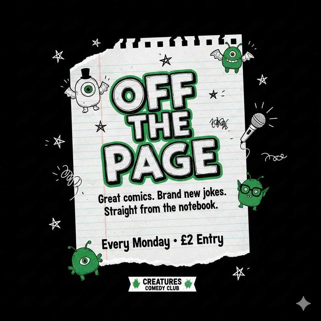 Off the Page at Creatures Comedy Club