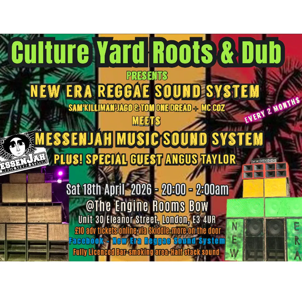 Culture Yard Roots & Dub 2 at The Engine Rooms Rehearsal Studios