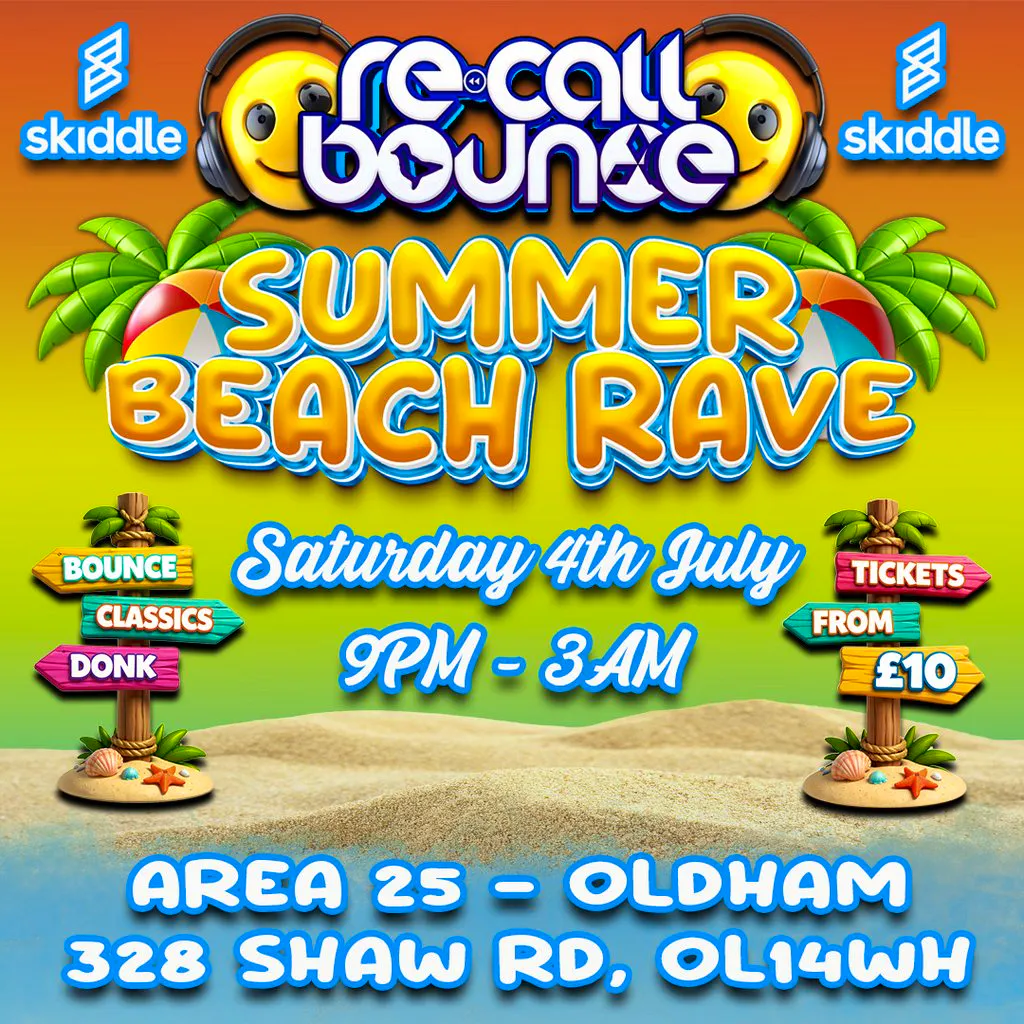 Recall Bounce The Summer Beach Rave at Area 25 The Basement