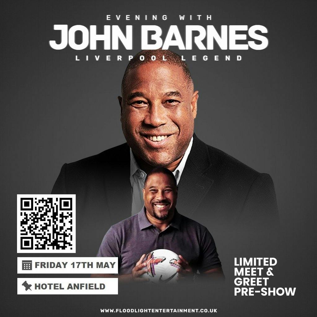 Evening With John Barnes at Hotel Anfield Hotel Anfield Liverpool Fri