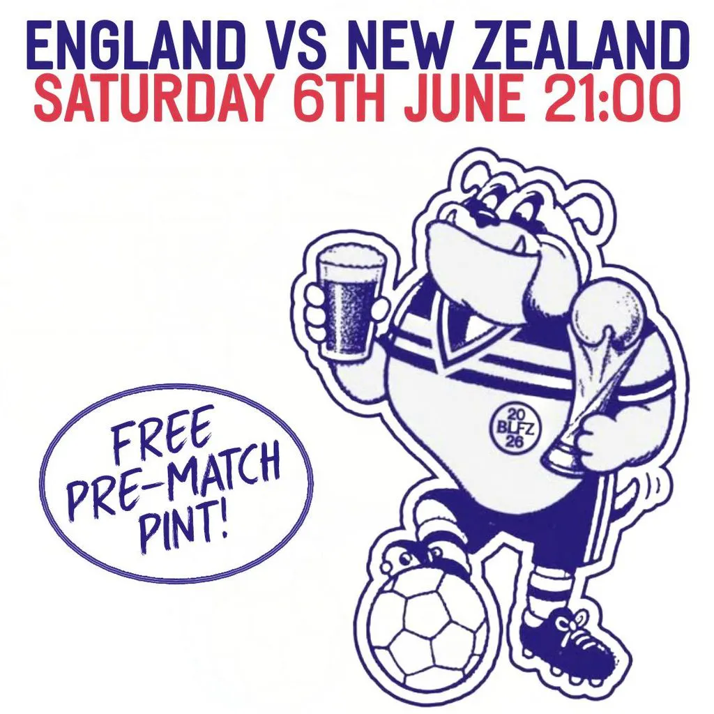Brick Lane Fan Zone, World Cup warm up - England v New Zealand at Brick Lane Tap Room