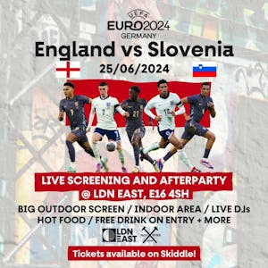 England vs Slovenia - LIVE SCREENING AND AFTERPARTY