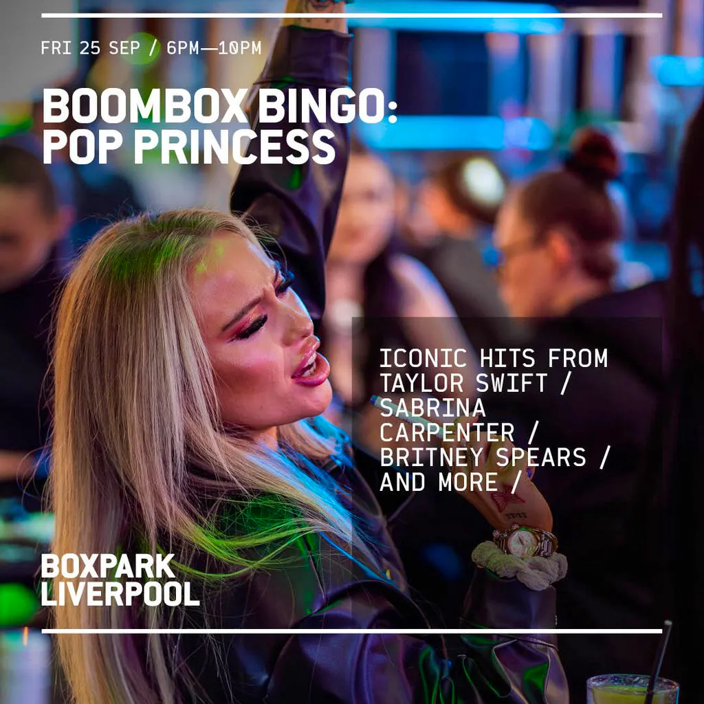 Pop Princess Bingo at Boxpark Liverpool