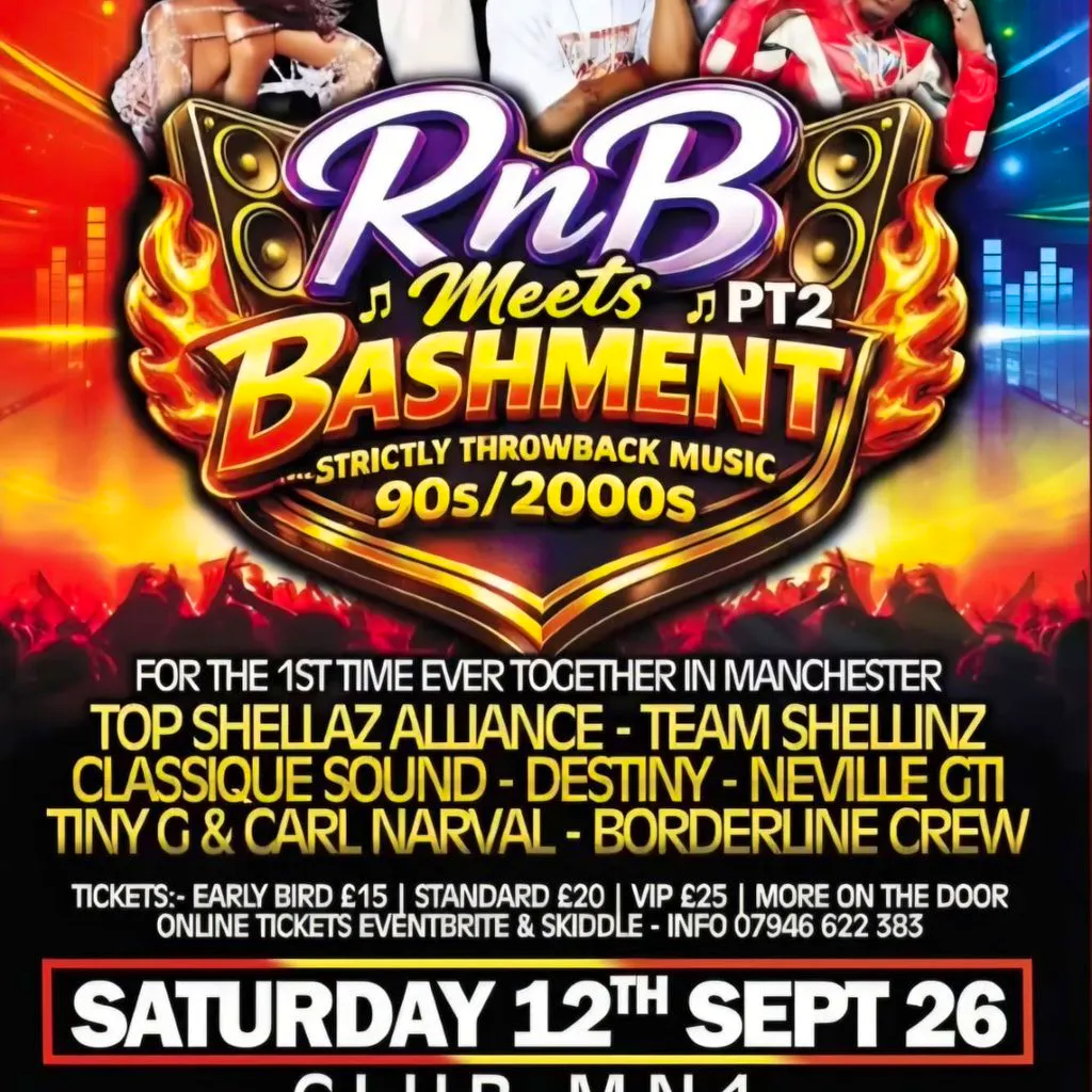 RnB Vs Bashment at MN1 Nightclub Manchester