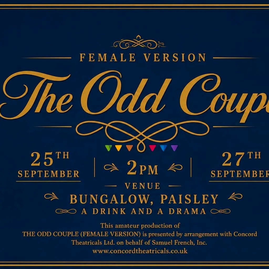 The Odd Couple (Female Version) Burn The Cork Theatre Co at The Bungalow Bar