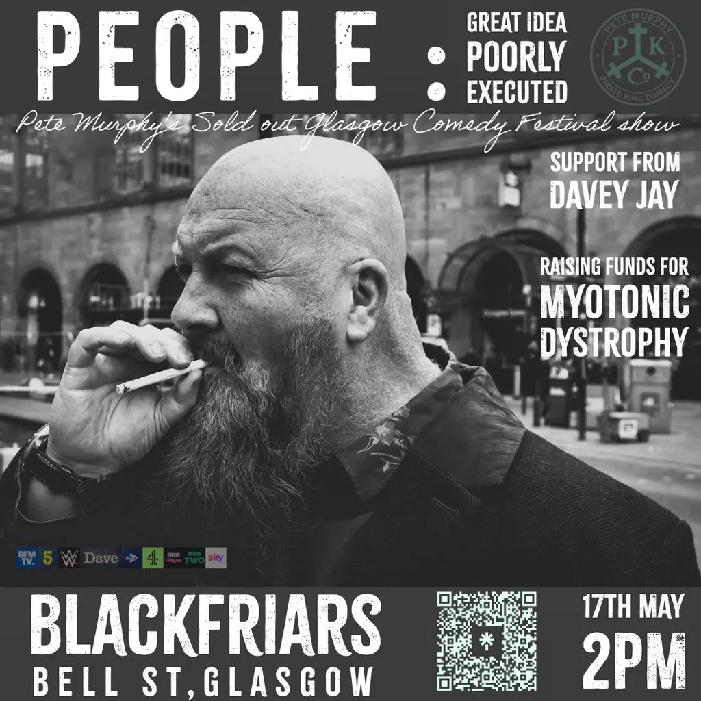 PEOPLE: UK TOUR Glasgow in aid of Myotonic Dystrophy at Blackfriars Of Bell Street