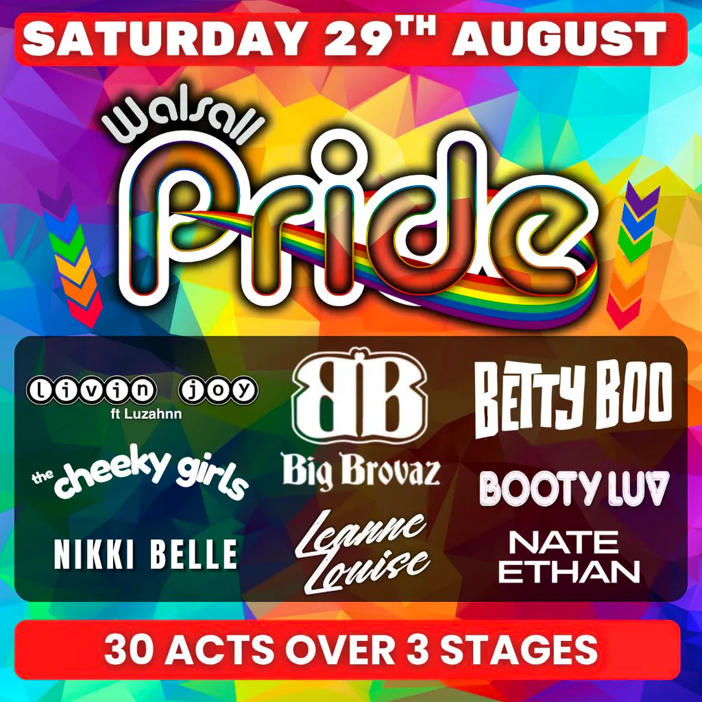 Walsall Pride 2026 at Walsall Arboretum Extension