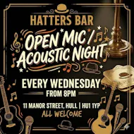 Acoustic Wonderland Open Mic at Hatters Cafe Bar at The Mad Hatter Cafe Bar