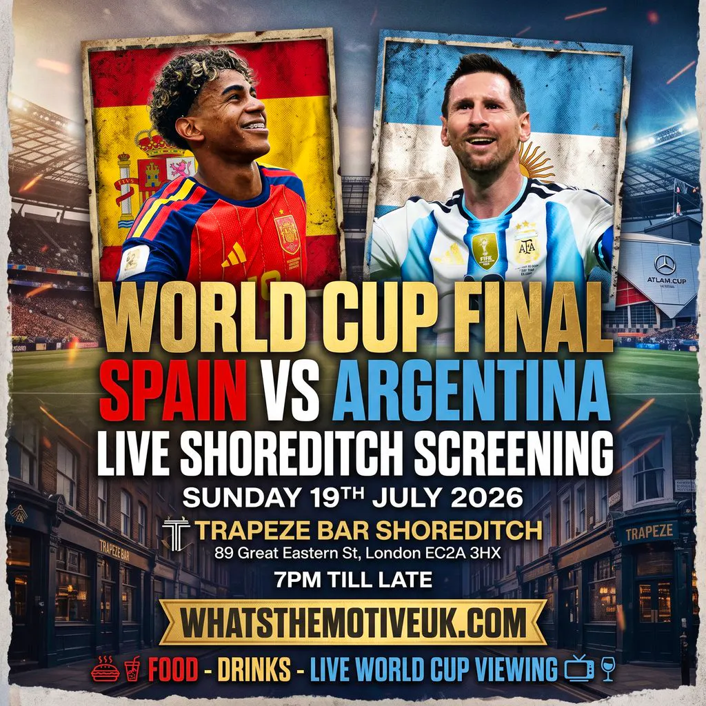 SPAIN vs ARGENTINA: WORLD CUP FINAL SCREENING in EAST LDN at Trapeze Bar