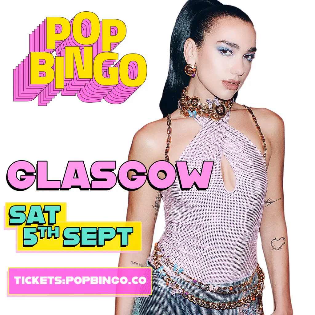 Pop Bingo Sat 5th September Glasgow at Manuka