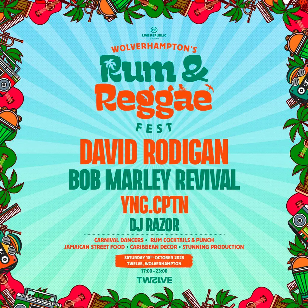 Rum & Reggae Wolverhampton Ft. David Rodigan | TWELVE Wolverhampton Sat ...