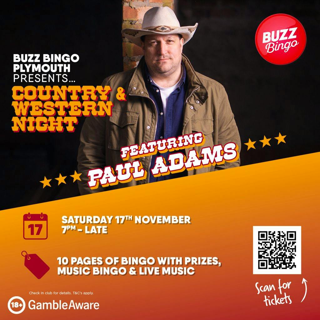 Country & Western Night 17/01/25 - Plymouth at Buzz Bingo Plymouth