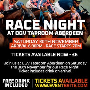 Race Night at OGV Taproom Aberdeen