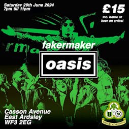 Fakermaker live @ Tingley Athletic fc Tickets | Tingley Athletic FC Wakefield  | Sat 29th June 2024 Lineup