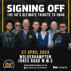 Signing Off UB40 Tribute at Jones Road Working Men's Club at Jones Road Working Men's Club
