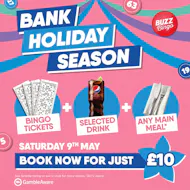 Bank Holiday Season - Buzz Bingo Edinburgh Meadowbank 09/05 at Buzz Bingo Edinburgh
