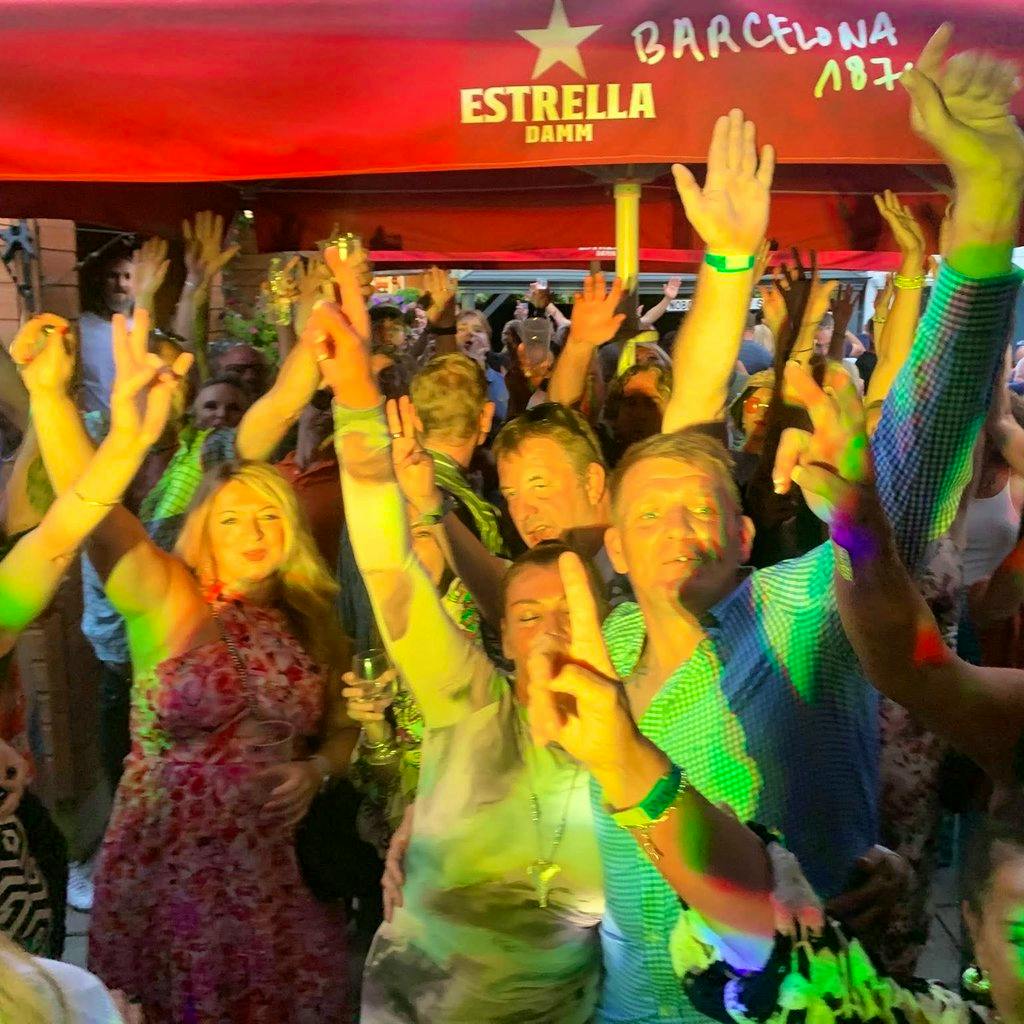 Spanglish X part 2 garden party at The Woodcote Flying Club