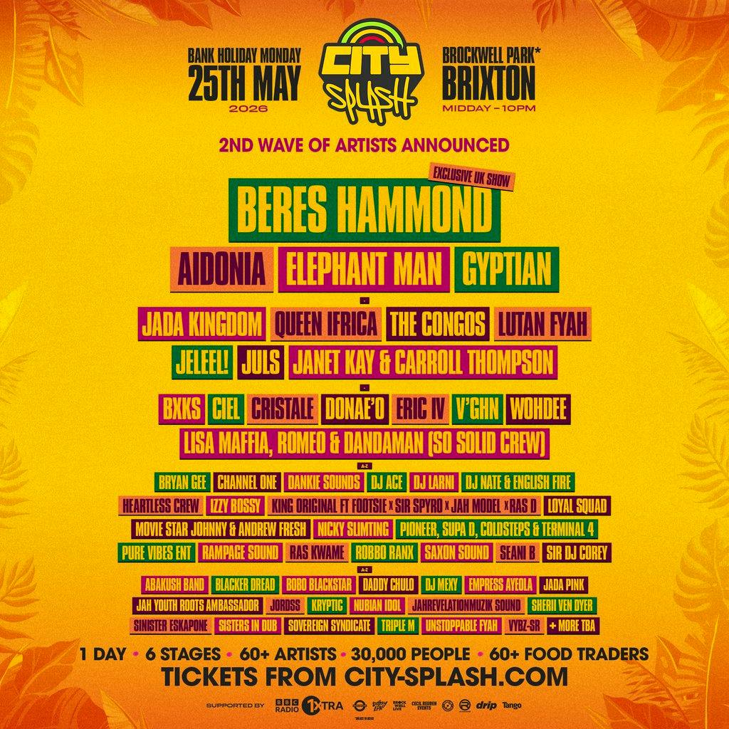 City Splash 2026 at Brockwell Park Dulwich Rd, London SE24 0PA