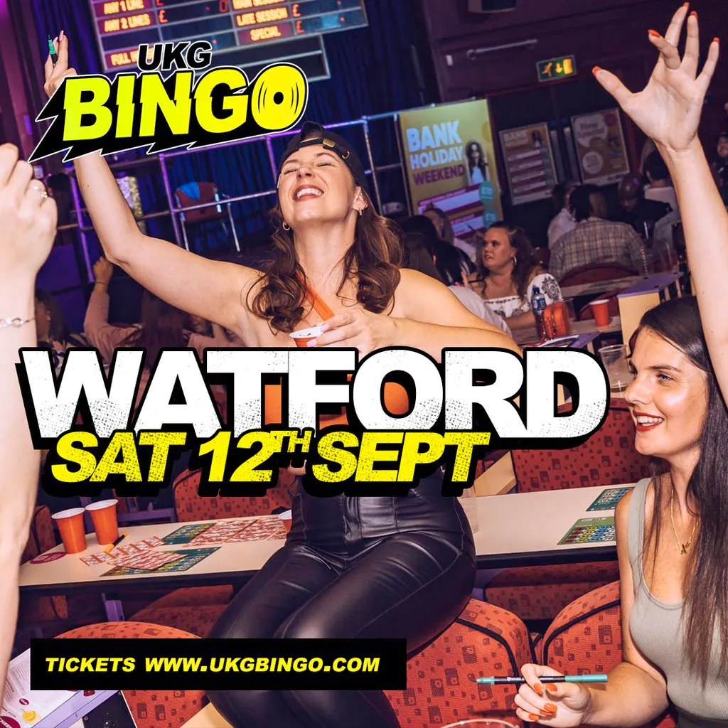 UKG BINGO Sat 12th Sep Watford at The Zoo