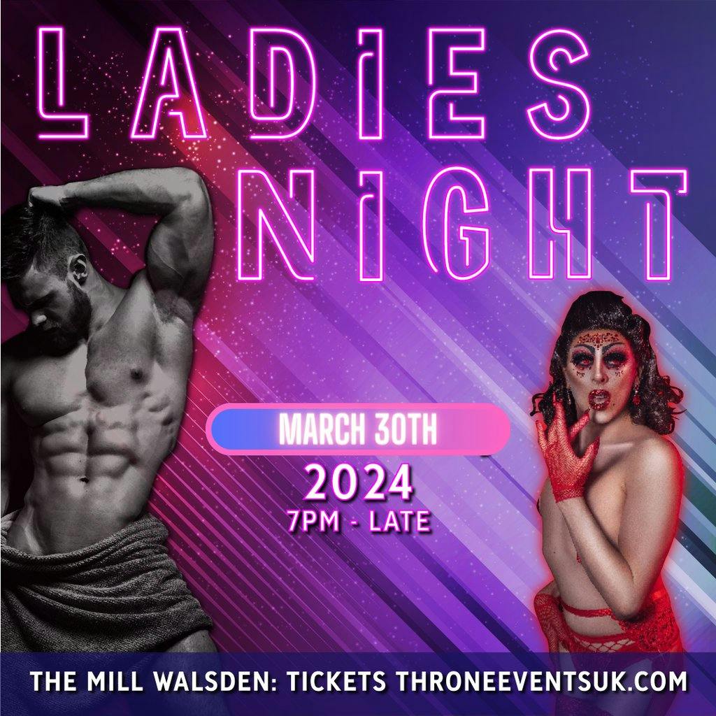 Ladies Night - The Mill Walsden | The Mill Venue Walsden | Sat 30th March  2024 Lineup