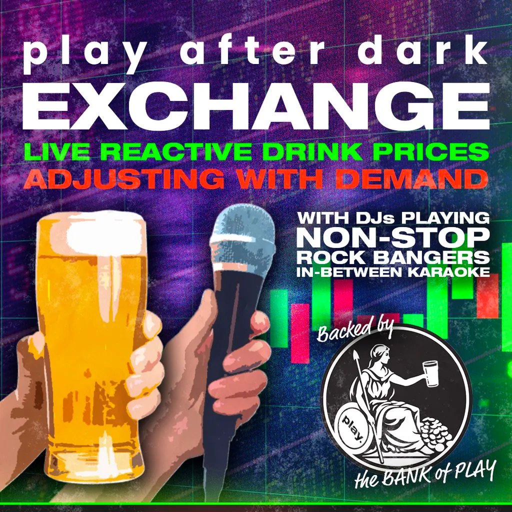 Play Exchange : Stock Exchange Drinking [Rock DJs & Karaoke] at PLAY