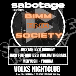Sabotage Thursdays x BIMM DNB Society