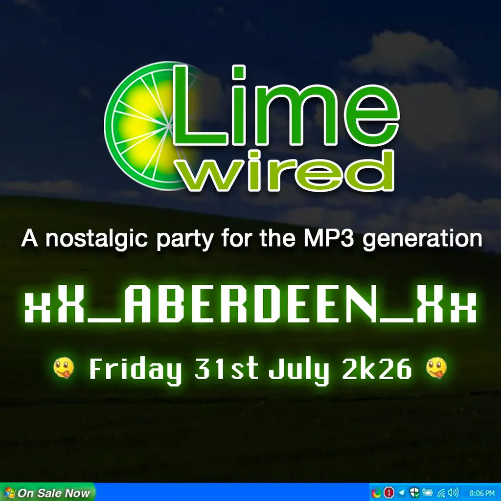 LIMEWIRED: A 2000s Nostalgia Party - Aberdeen at The Priory