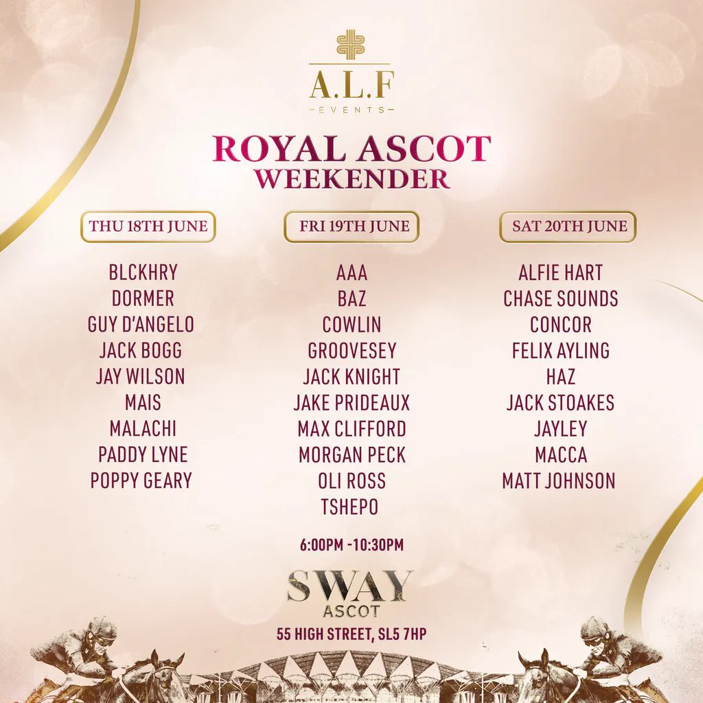 A.L.F Events Royal Ascot Weekender at Sway