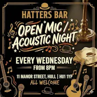 Acoustic Wonderland Open Mic at Hatters Cafe Bar special guest at The Mad Hatter Cafe Bar