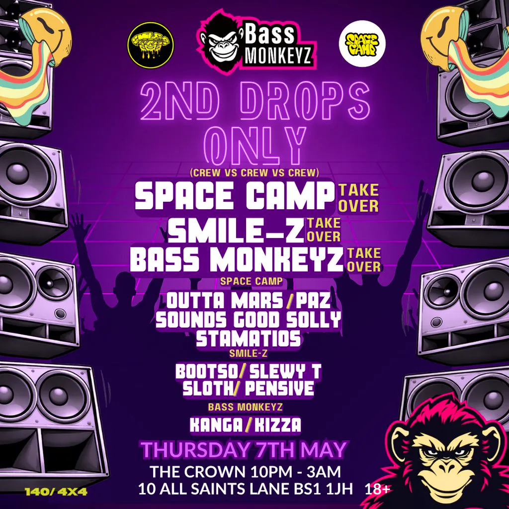 2nd Drops Only - Bass Monkeyz at The Crown Bristol