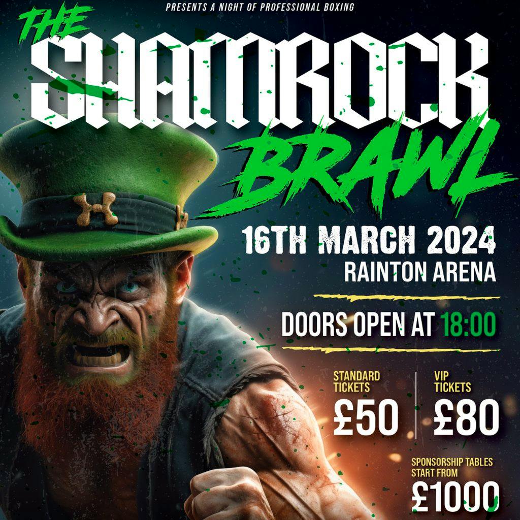 The Shamrock Brawl Tickets Rainton Arena HoughtonleSpring Sat