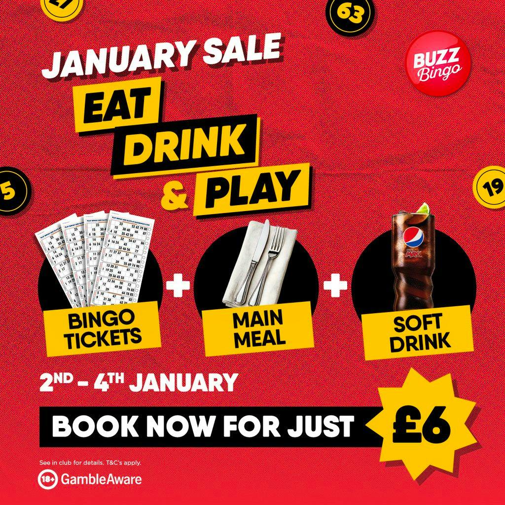 Eat, Drink & Play - Washington - January at Buzz Bingo Washington