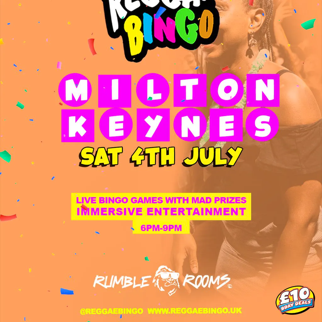 Reggae Bingo - Milton Keynes - Sat 4th July at Rumble Rooms